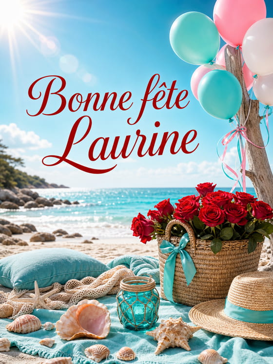 Carte bonne fĂȘte Laurine
