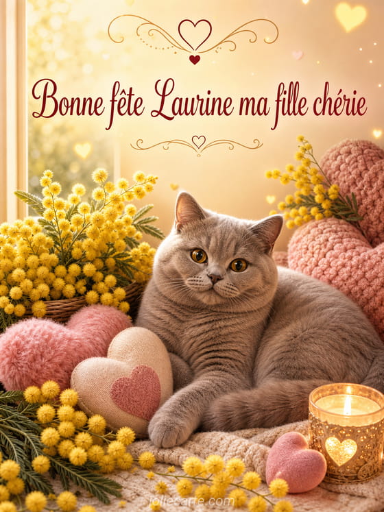 Carte bonne fĂȘte Laurine