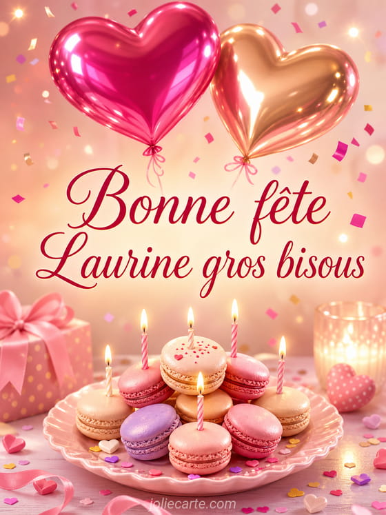 Carte bonne fĂȘte Laurine