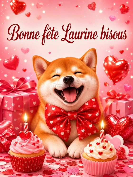 Carte bonne fĂȘte Laurine
