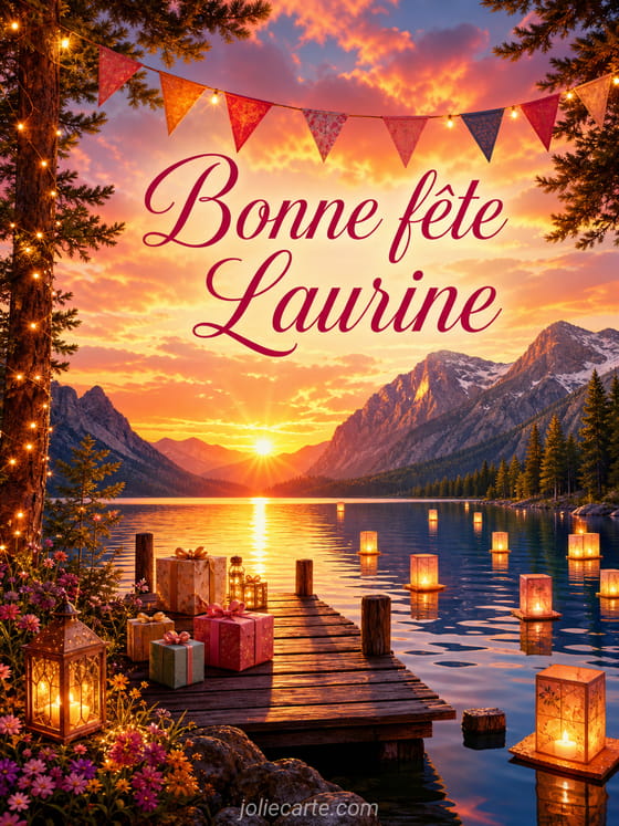 Carte bonne fĂȘte Laurine