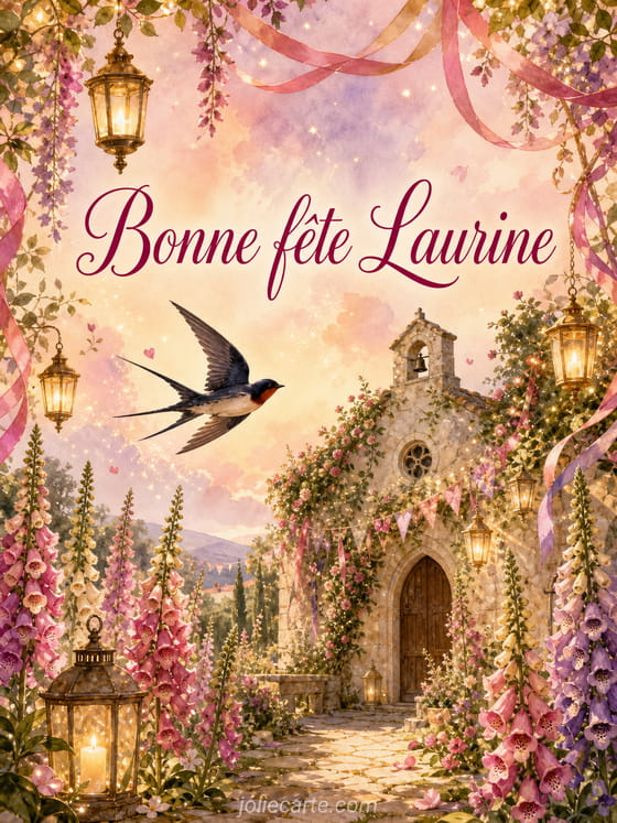 Carte bonne fĂȘte Laurine