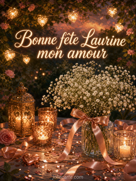 Carte bonne fĂȘte Laurine