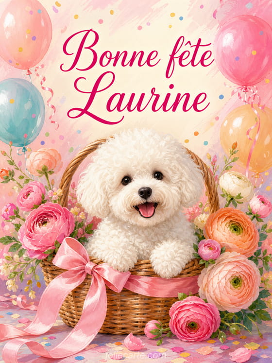 Carte bonne fĂȘte Laurine
