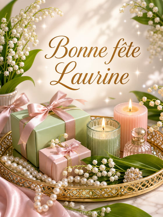 Carte bonne fĂȘte Laurine