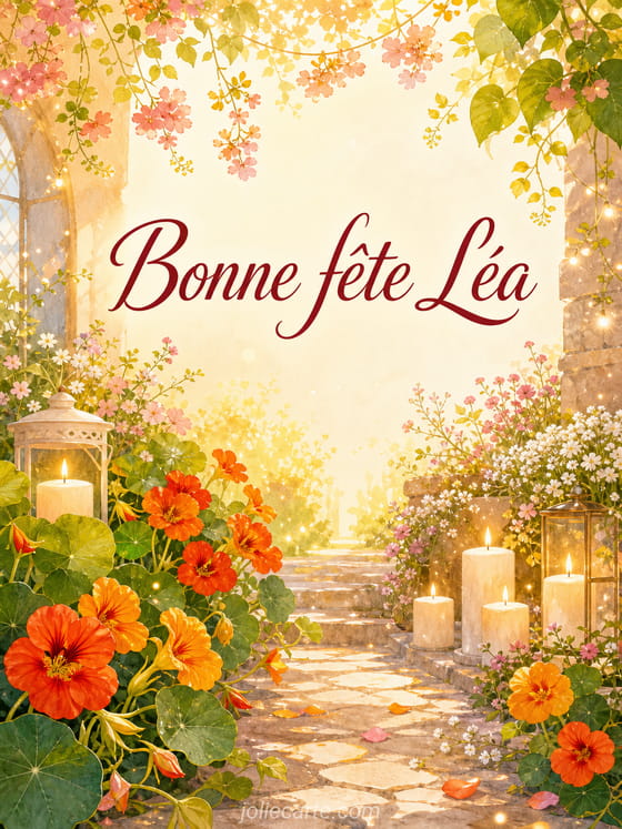 Carte bonne fête Léa