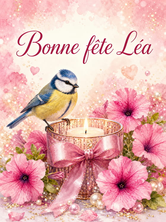 Carte bonne fête Léa