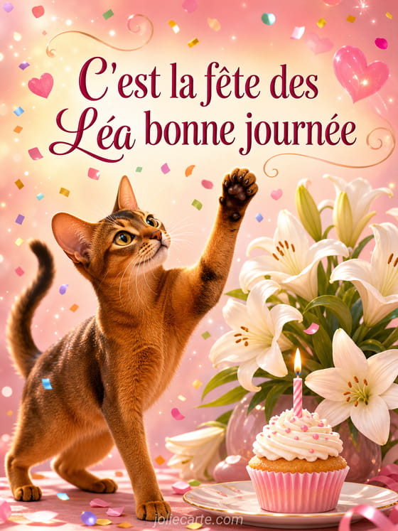 Carte bonne fête Léa