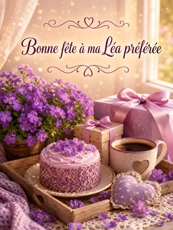 Carte bonne fête Léa