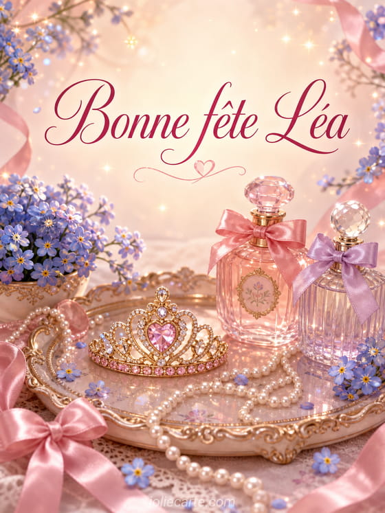 Carte bonne fête Léa