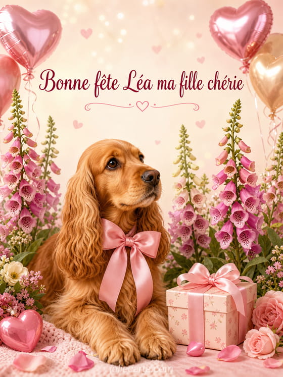Carte bonne fête Léa