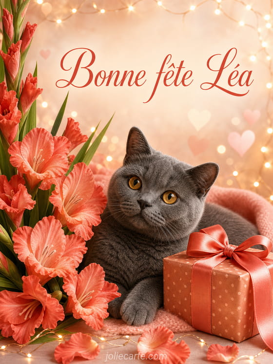 Carte bonne fête Léa