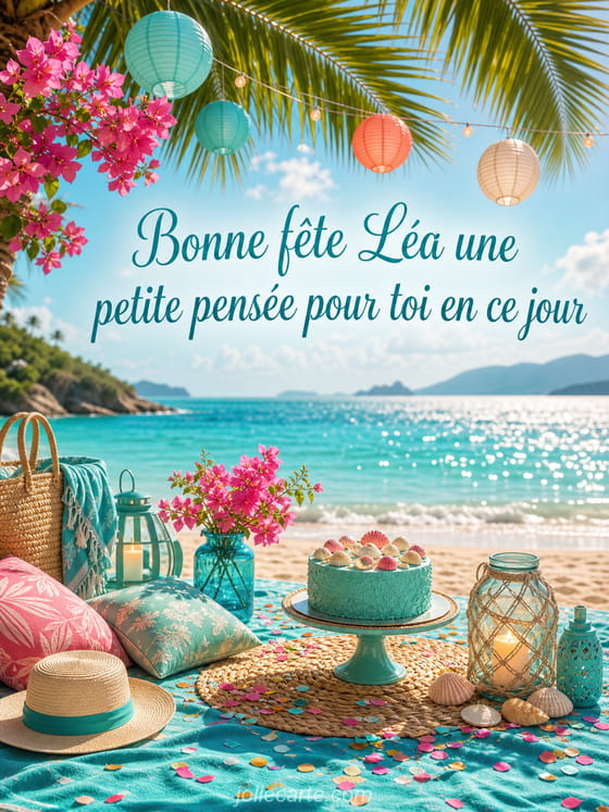 Carte bonne fête Léa