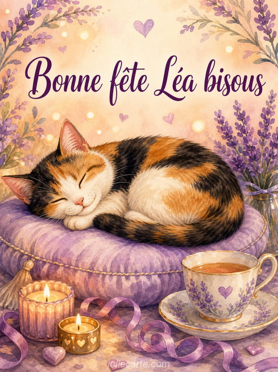 Carte bonne fête Léa