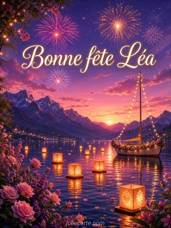 Carte bonne fête Léa