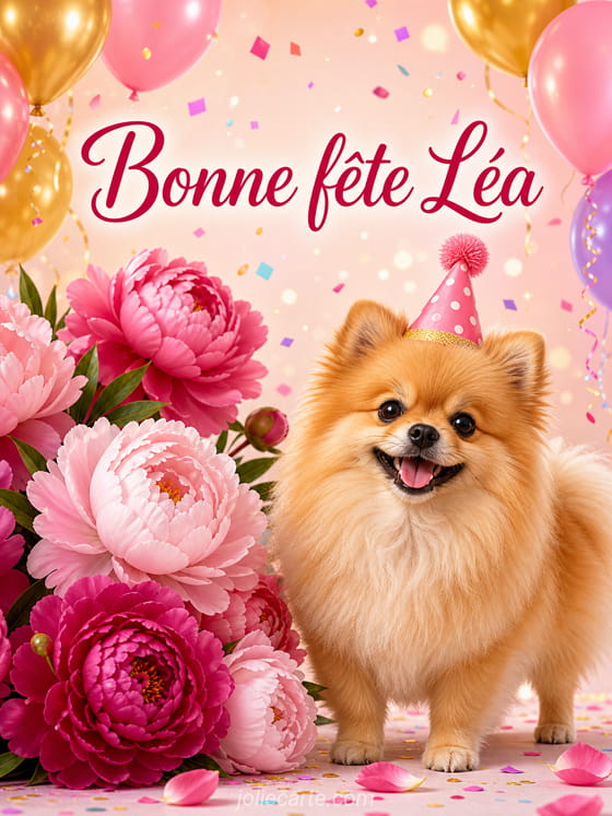 Carte bonne fête Léa