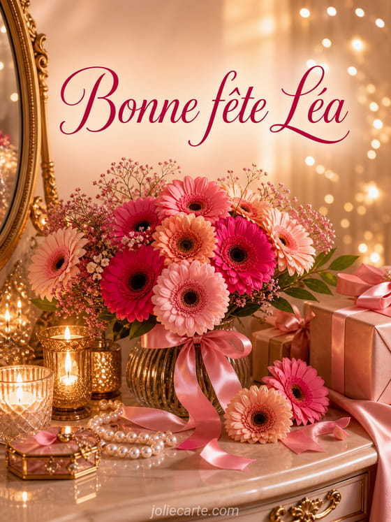 Carte bonne fête Léa