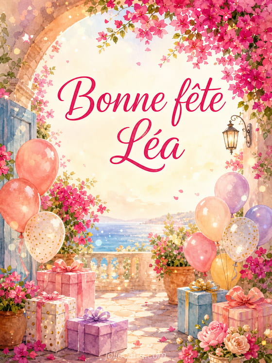 Carte bonne fête Léa