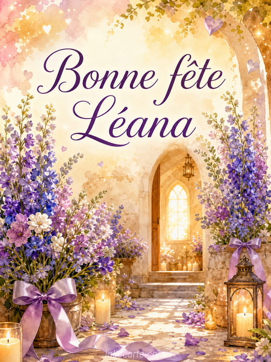 Carte bonne fête Léana