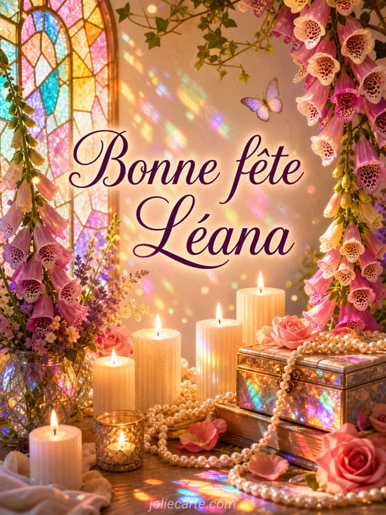 Carte bonne fête Léana