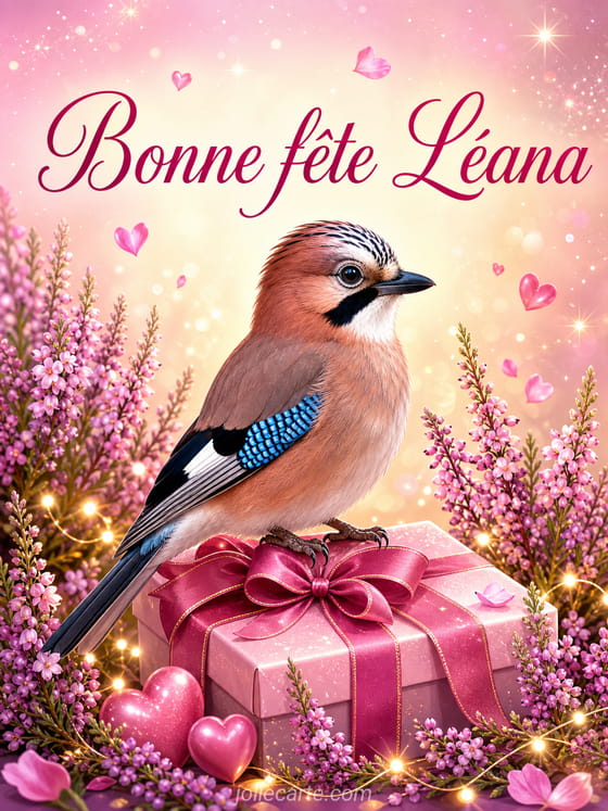 Carte bonne fête Léana