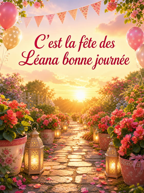 Carte bonne fête Léana