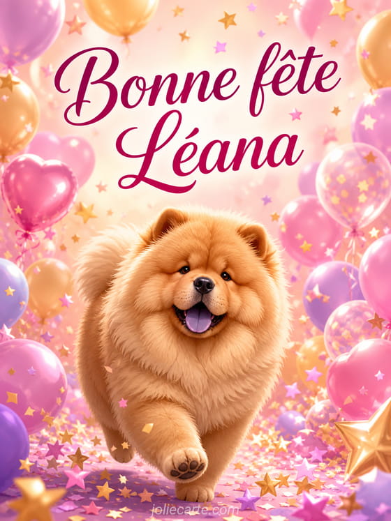 Carte bonne fête Léana