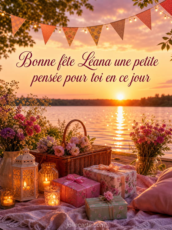 Carte bonne fête Léana