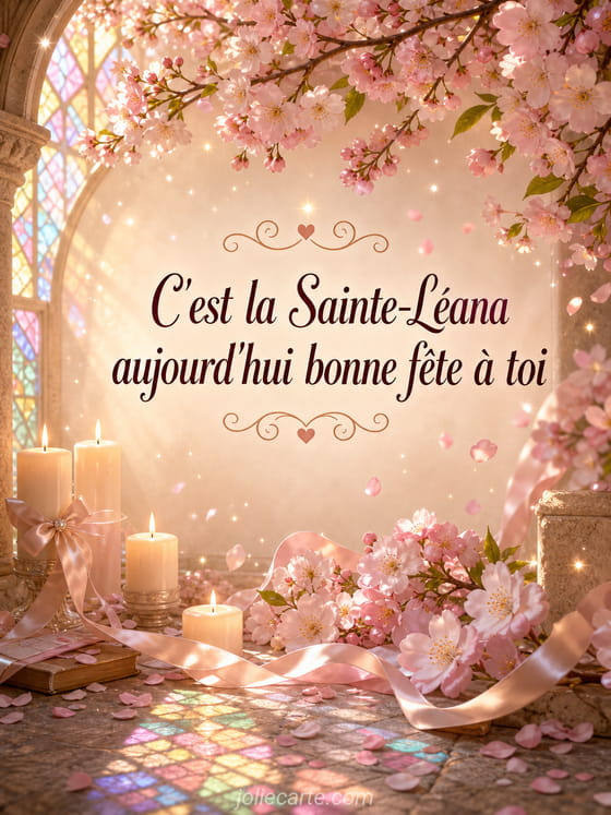 Carte bonne fête Léana