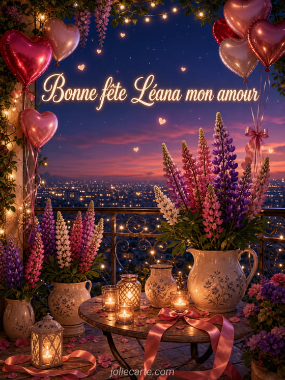 Carte bonne fête Léana