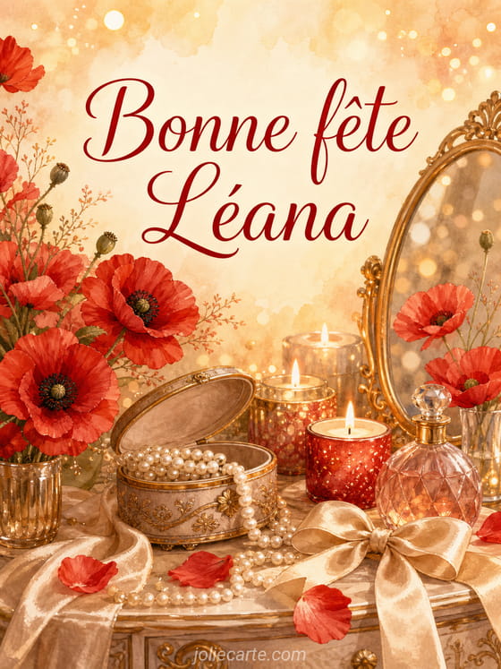 Carte bonne fête Léana