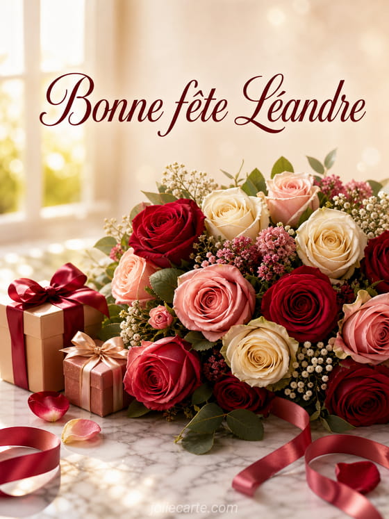 Carte bonne fête Léandre