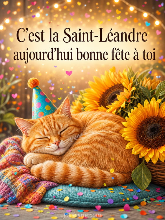 Carte bonne fête Léandre