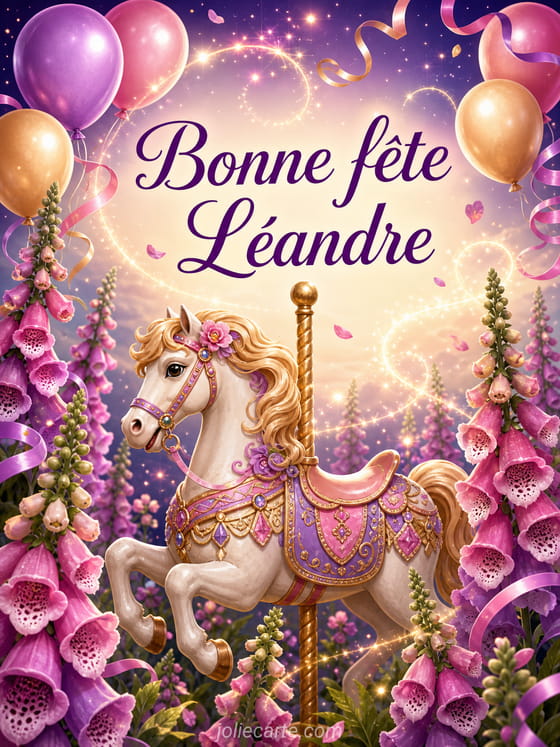 Carte bonne fête Léandre