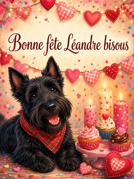Carte bonne fête Léandre