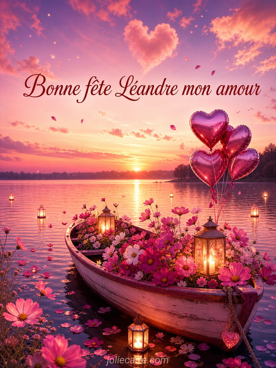 Carte bonne fête Léandre