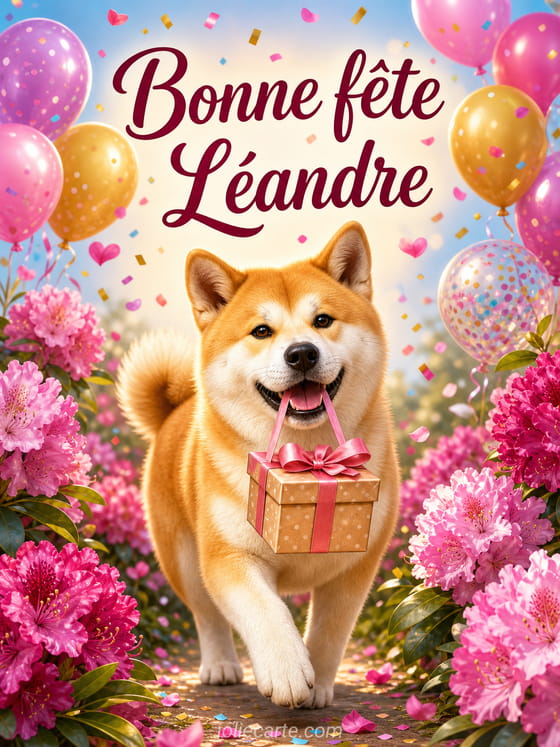Carte bonne fête Léandre
