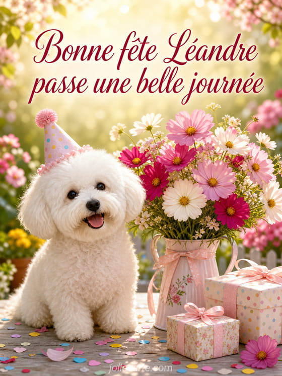 Carte bonne fête Léandre