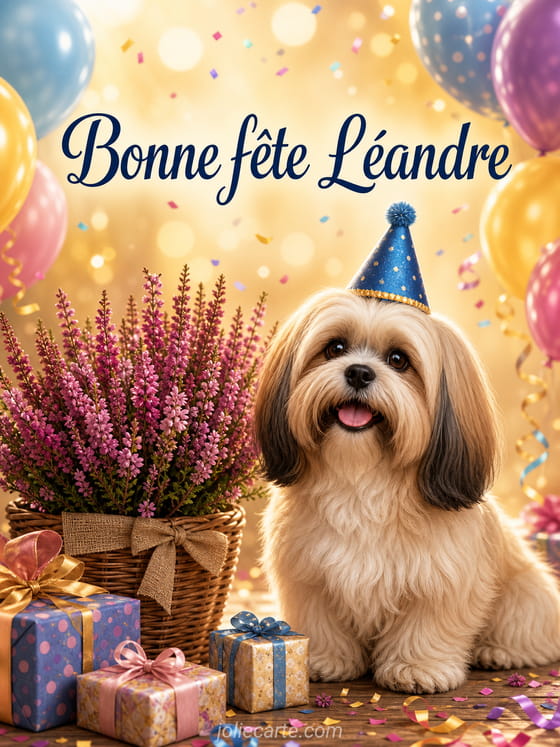 Carte bonne fête Léandre