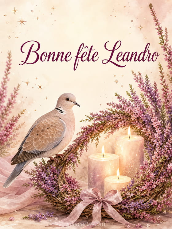 Carte bonne fête Leandro