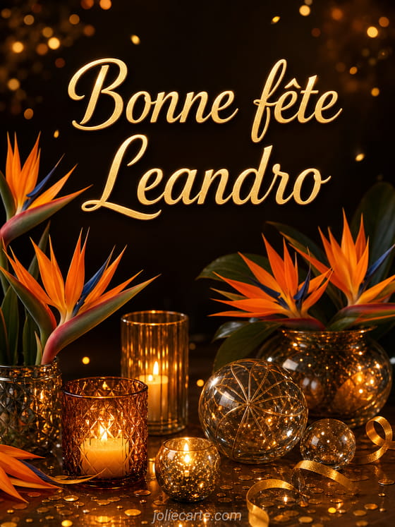 Carte bonne fête Leandro