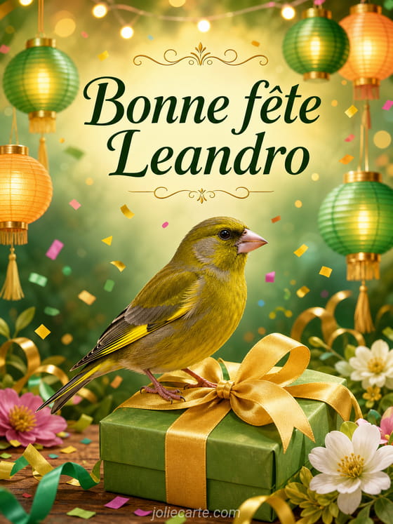 Carte bonne fête Leandro