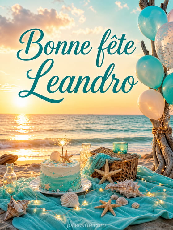 Carte bonne fête Leandro