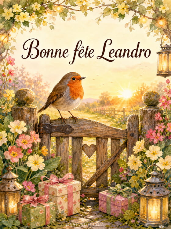 Carte bonne fête Leandro