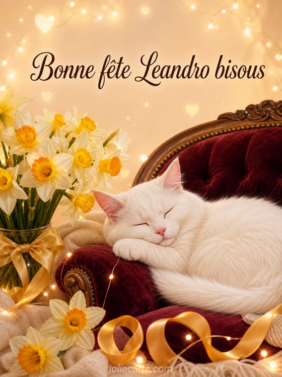 Carte bonne fête Leandro