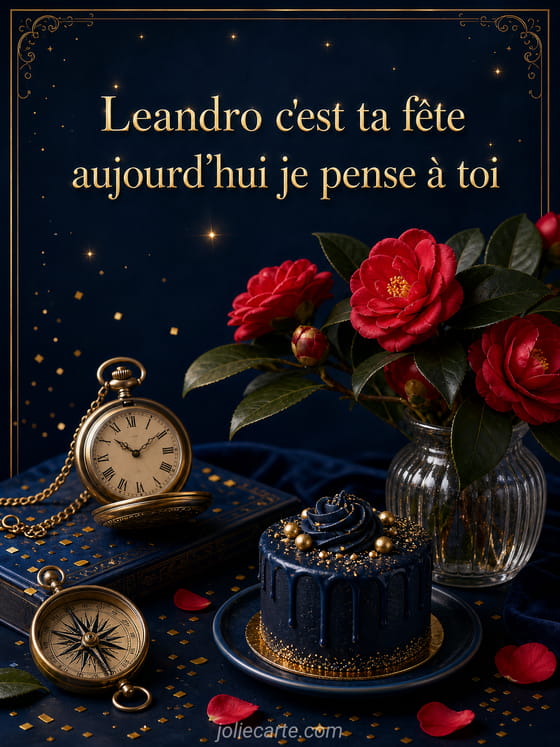 Carte bonne fête Leandro