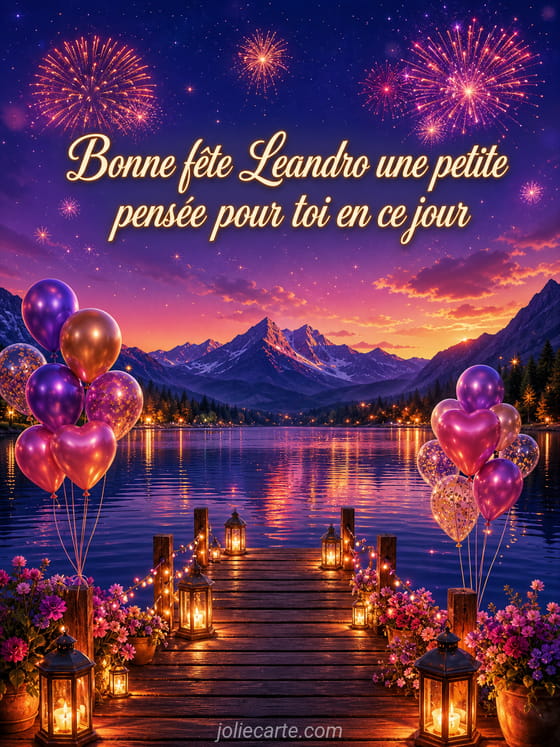 Carte bonne fête Leandro