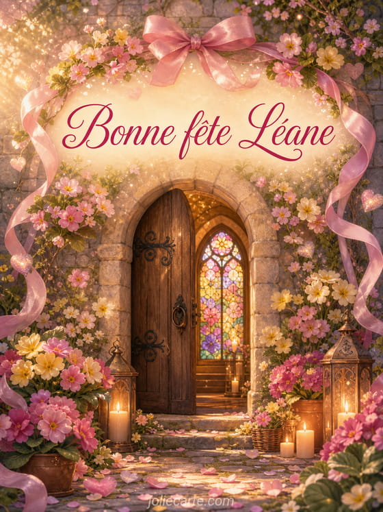 Carte bonne fête Léane