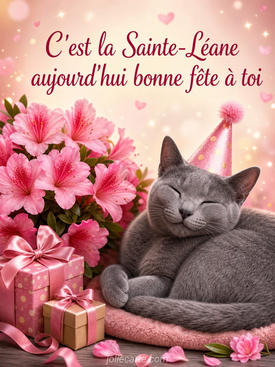 Carte bonne fête Léane