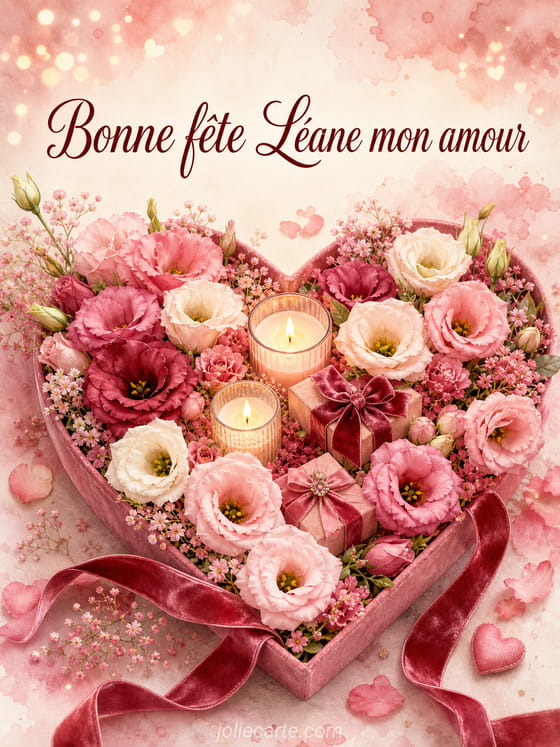 Carte bonne fête Léane